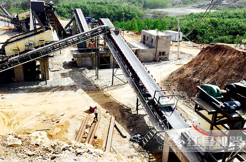 河南客戶石子加工廠現場